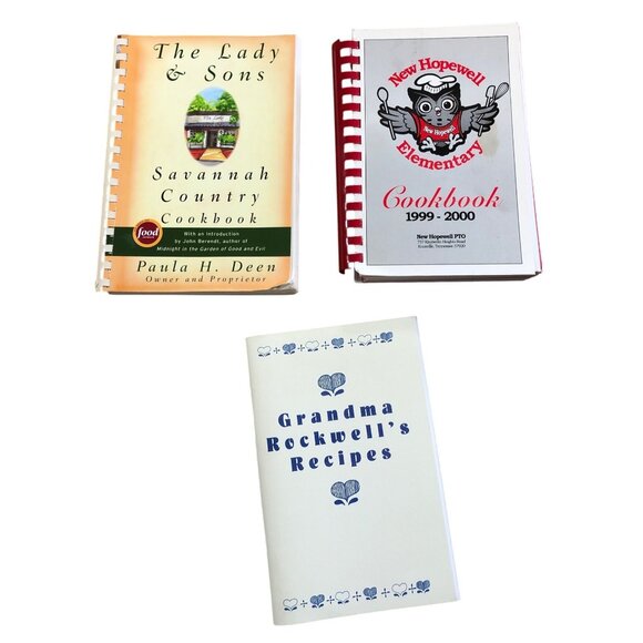 Community Recipe Cookbooks The Lady & Sons Paula Deen Spiral Bound Lot of 3 Book - Picture 1 of 16